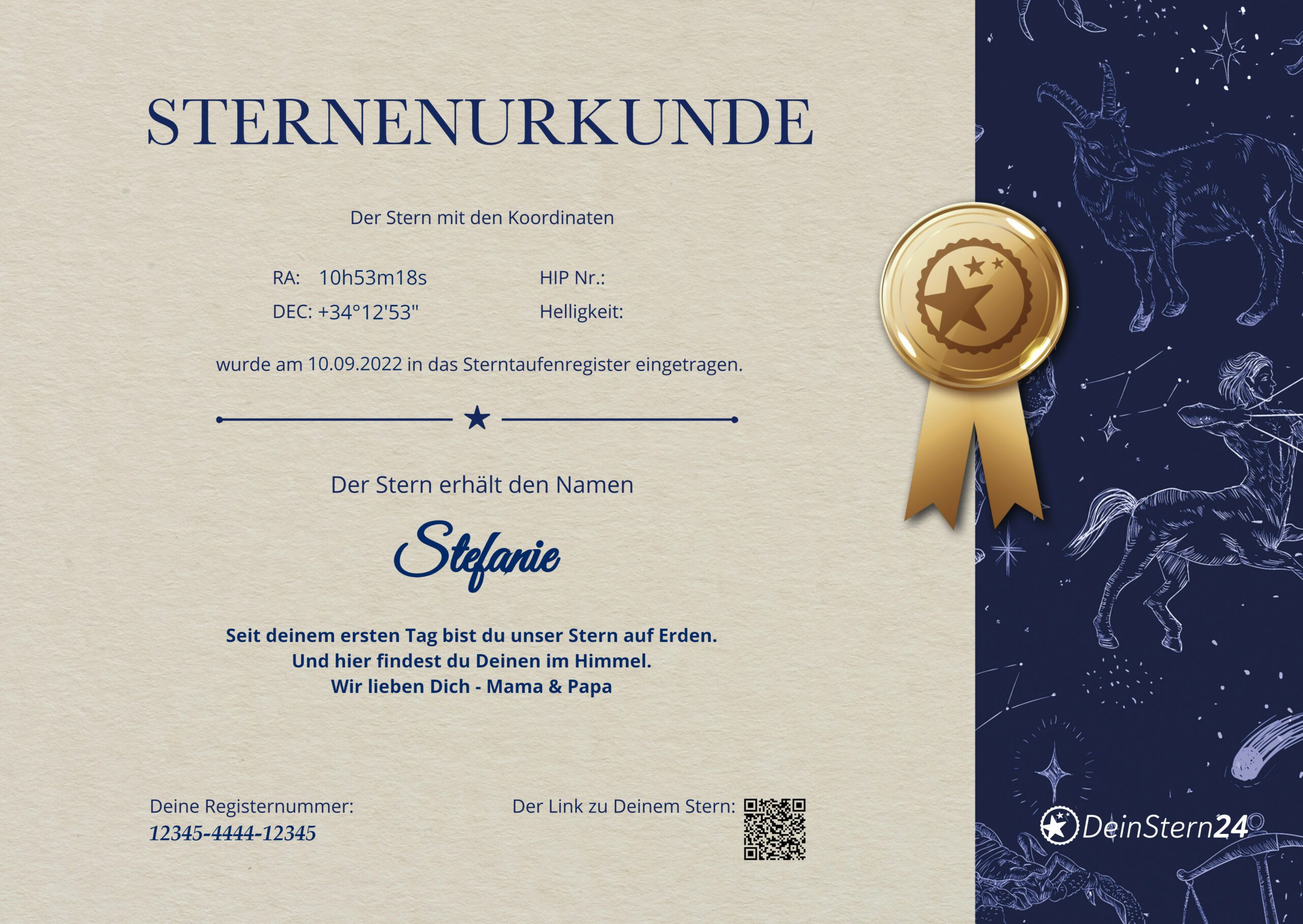 Certificado con sello