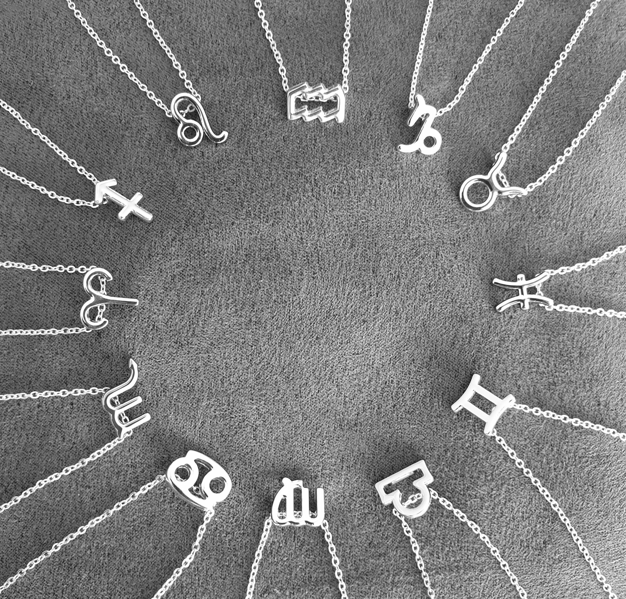 Cadenas con signos del zodíaco plata
