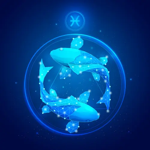 Representación de la constelación de Piscis, incluido el símbolo