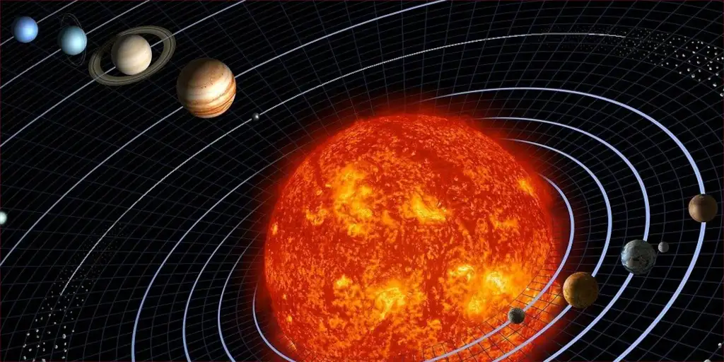 Representación de los planetas del sistema solar