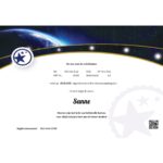 Ster doopcertificaat aarde klein