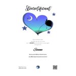 Ster doop certificaat hartjes liefde klein